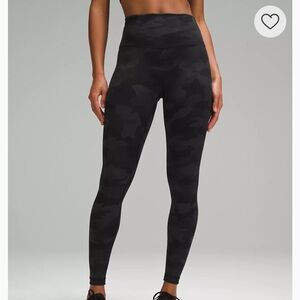 Lululemon Athletica Align Crop 21 inch Heritage 365 Camo Deep Coal‎ Small NWOT